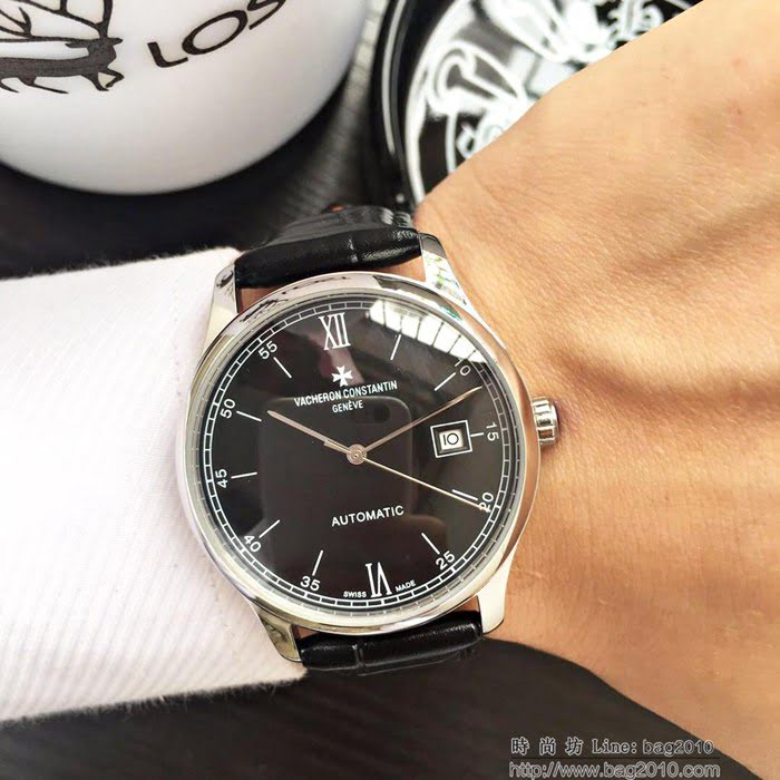 江詩丹頓 Vacheron Constantin 經典兩針半設計 全自動機械機芯 頂級316精鋼表殼錶帶 男士腕表  wssb4729